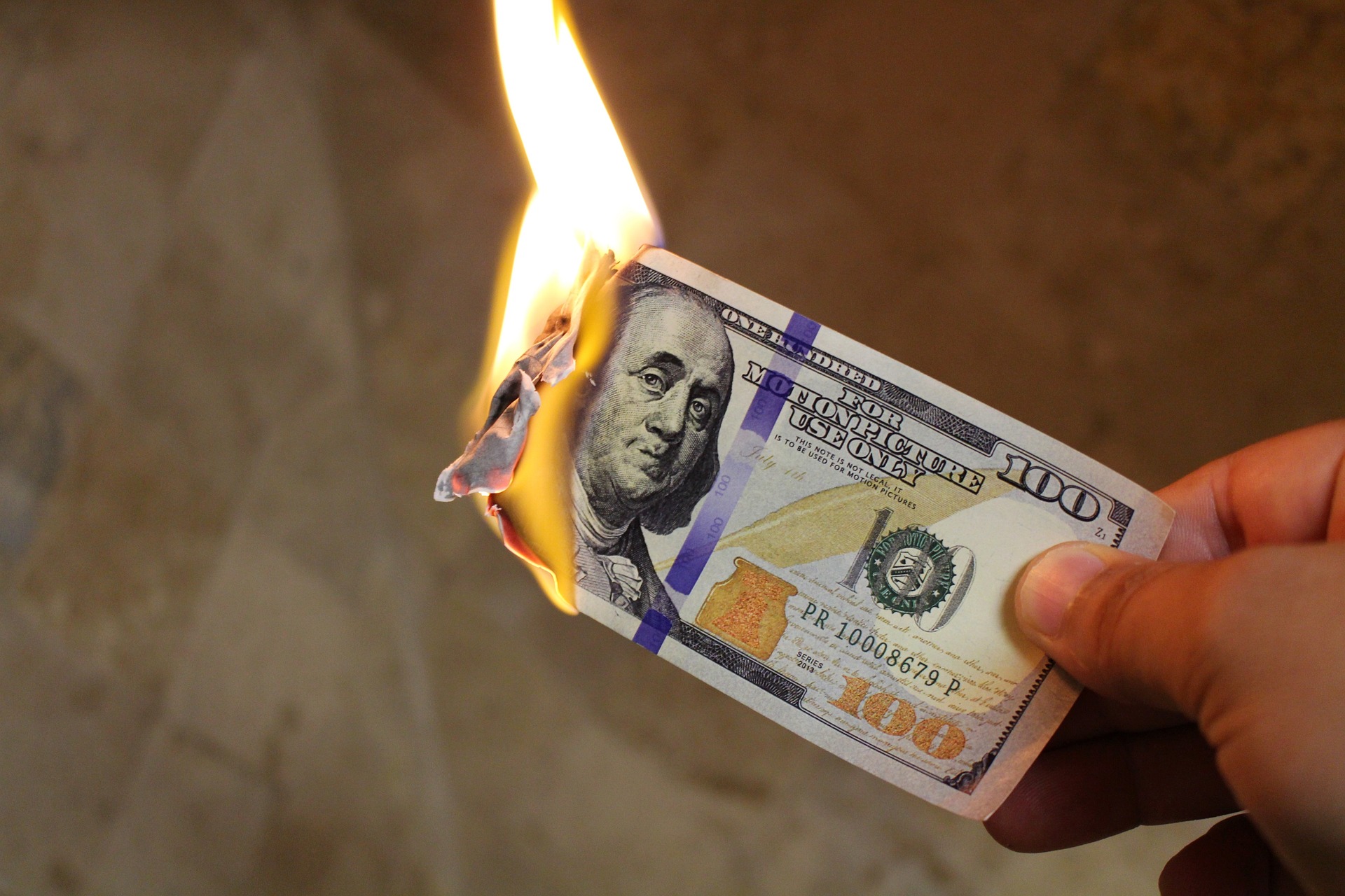 money burning